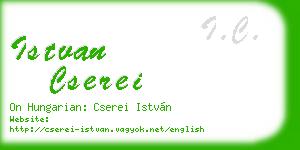 istvan cserei business card
